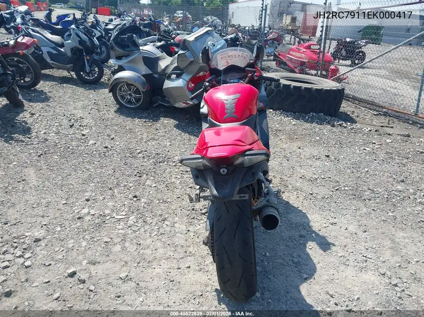 2014 Honda Vfr800 F VIN: JH2RC7911EK000417 Lot: 45522839