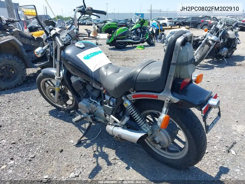 1985 Honda Vt500 C VIN: JH2PC0802FM202910 Lot: 45600998