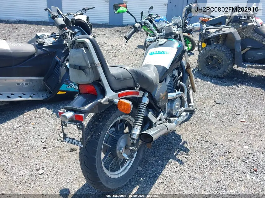 1985 Honda Vt500 C VIN: JH2PC0802FM202910 Lot: 45600998