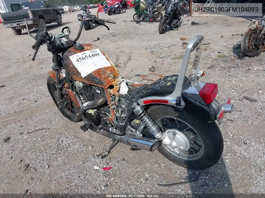 1985 Honda Vt700 C VIN: JH2RC1903FM104093 Lot: 45654409