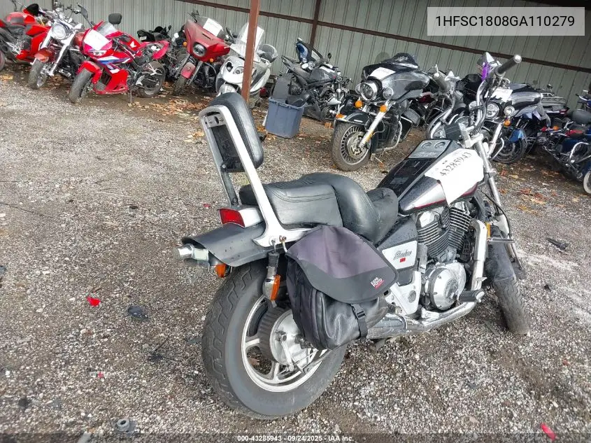 1986 Honda Vt1100 C VIN: 1HFSC1808GA110279 Lot: 43285943