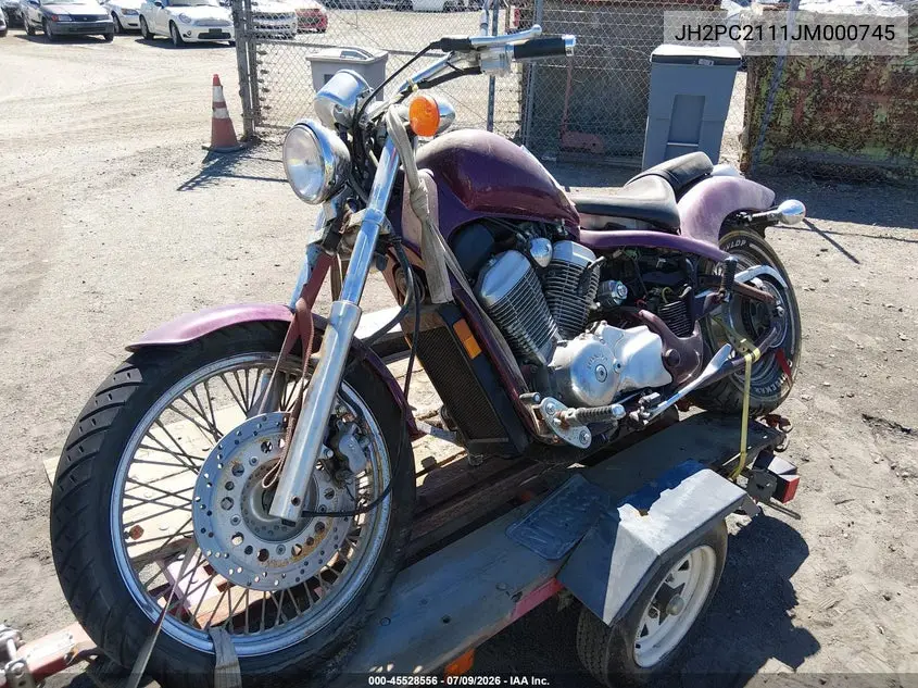 1988 Honda Vt600 C VIN: JH2PC2111JM000745 Lot: 45528556