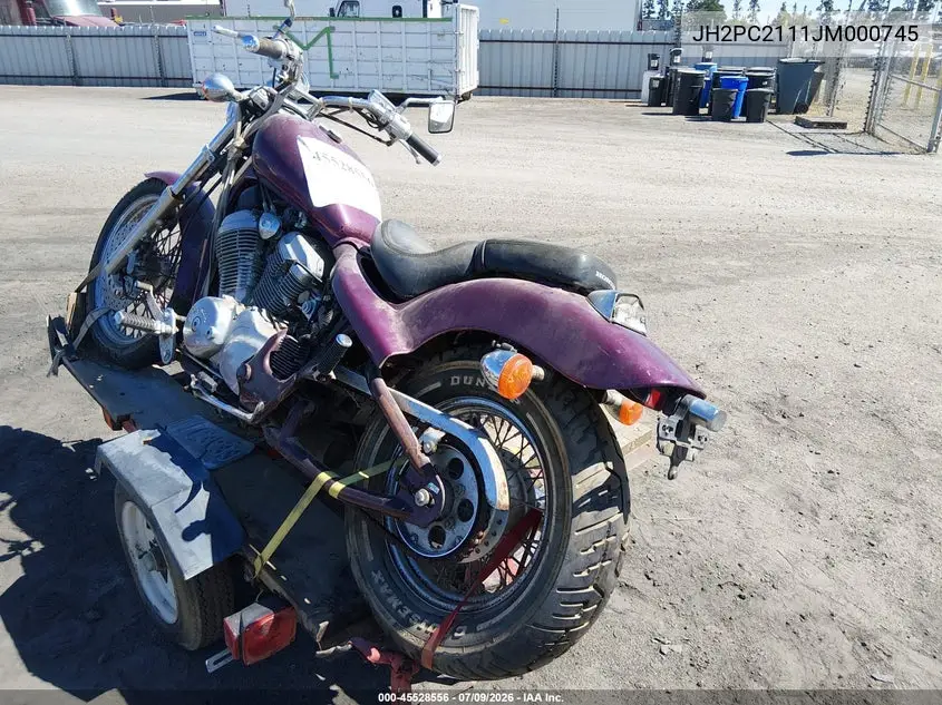 1988 Honda Vt600 C VIN: JH2PC2111JM000745 Lot: 45528556