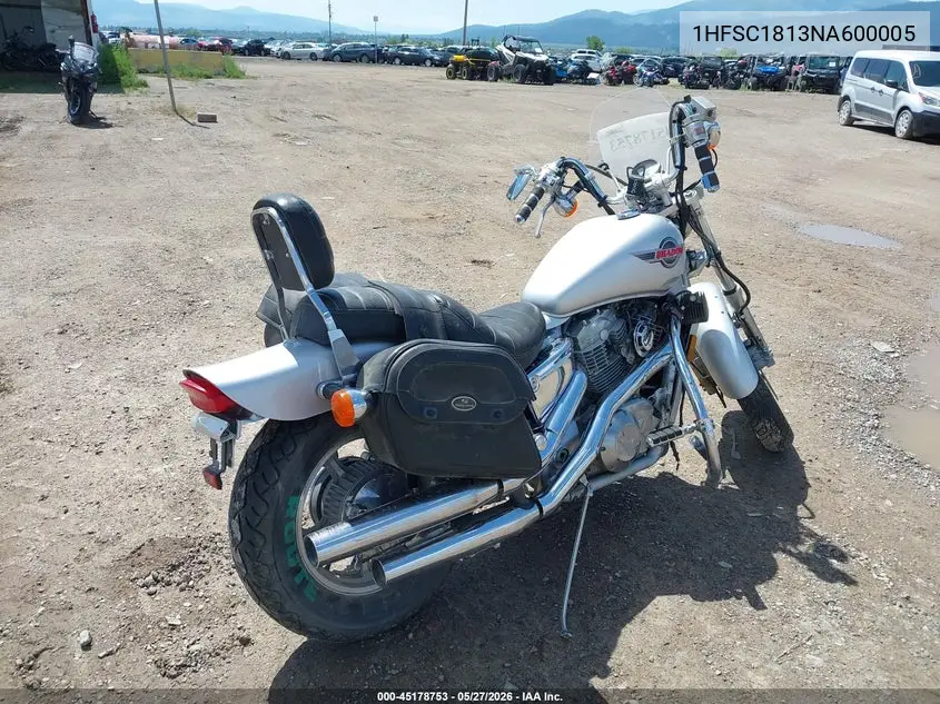 1992 Honda Vt1100 C VIN: 1HFSC1813NA600005 Lot: 45178753
