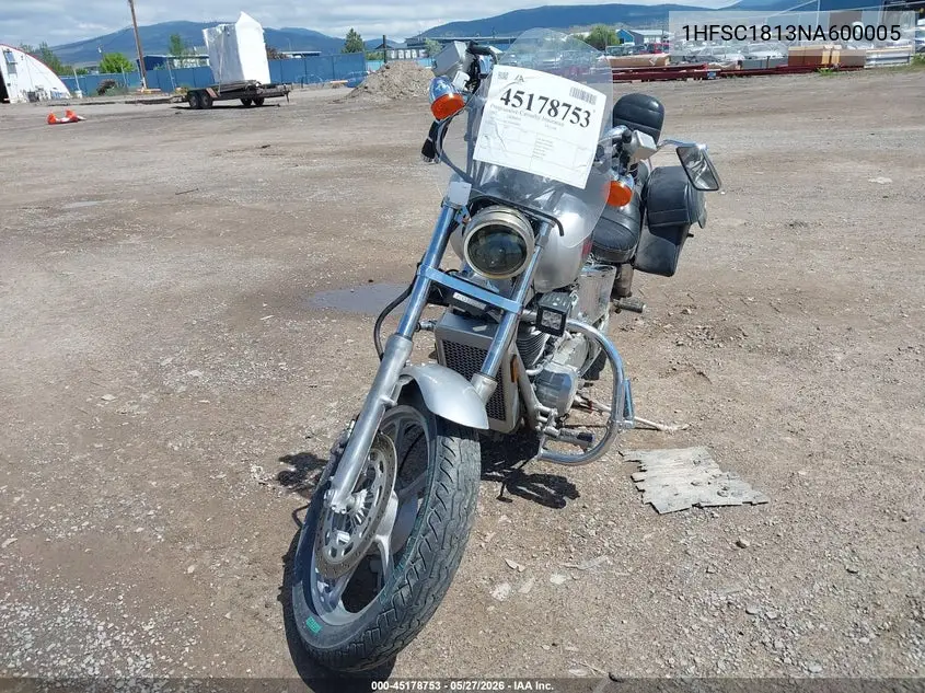 1992 Honda Vt1100 C VIN: 1HFSC1813NA600005 Lot: 45178753
