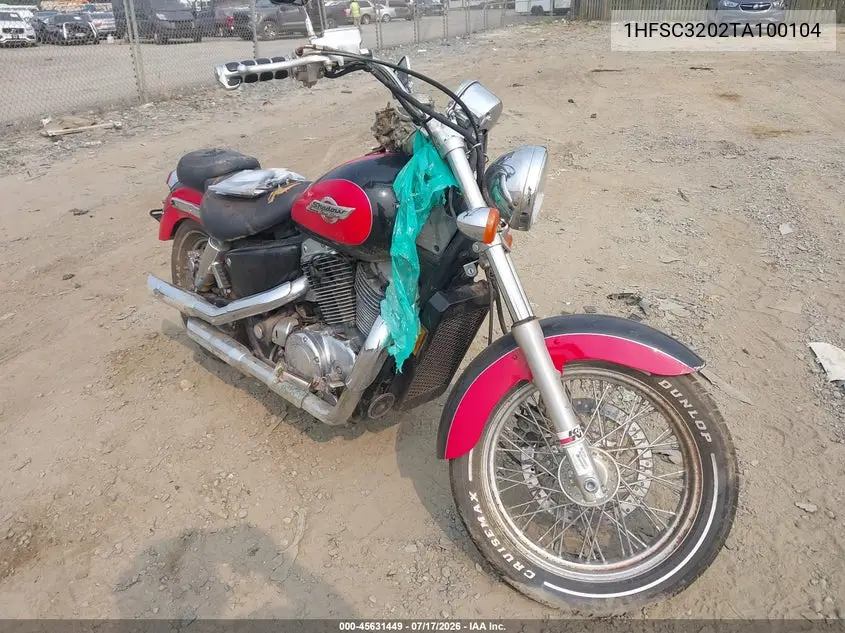 1996 Honda Vt1100 C2 VIN: 1HFSC3202TA100104 Lot: 45631449