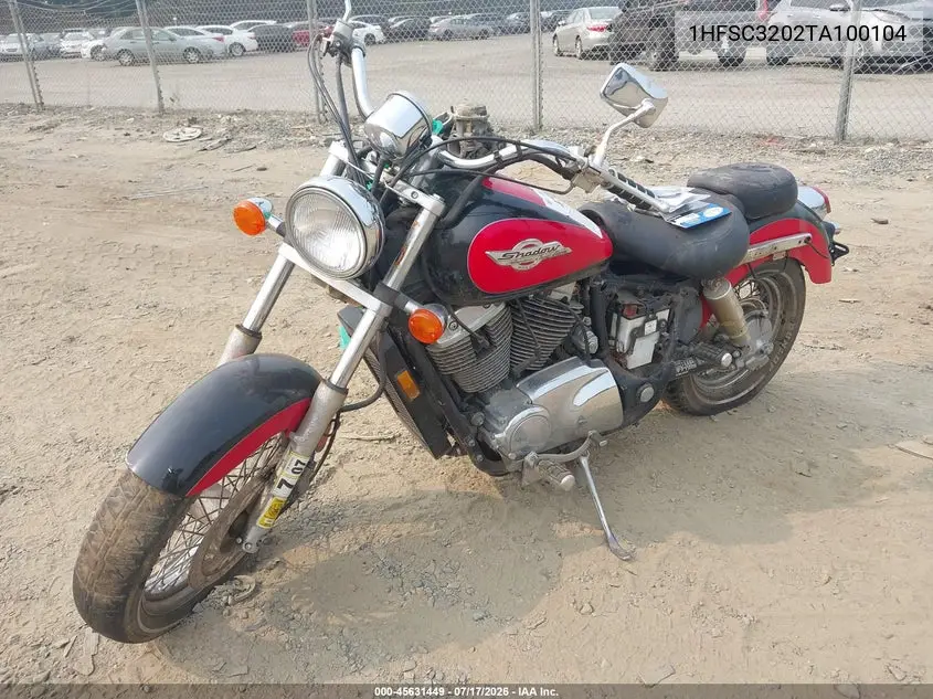 1996 Honda Vt1100 C2 VIN: 1HFSC3202TA100104 Lot: 45631449