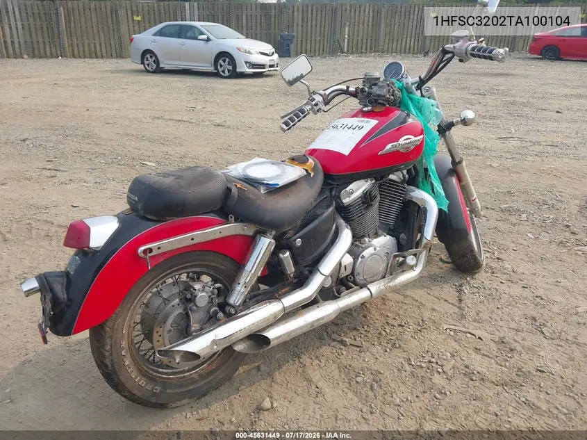 1996 Honda Vt1100 C2 VIN: 1HFSC3202TA100104 Lot: 45631449