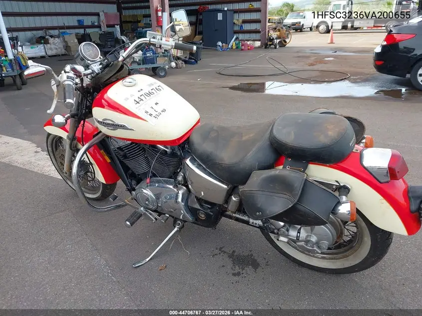 1997 Honda Vt1100 C2A/C2Ac VIN: 1HFSC3236VA200655 Lot: 44706767