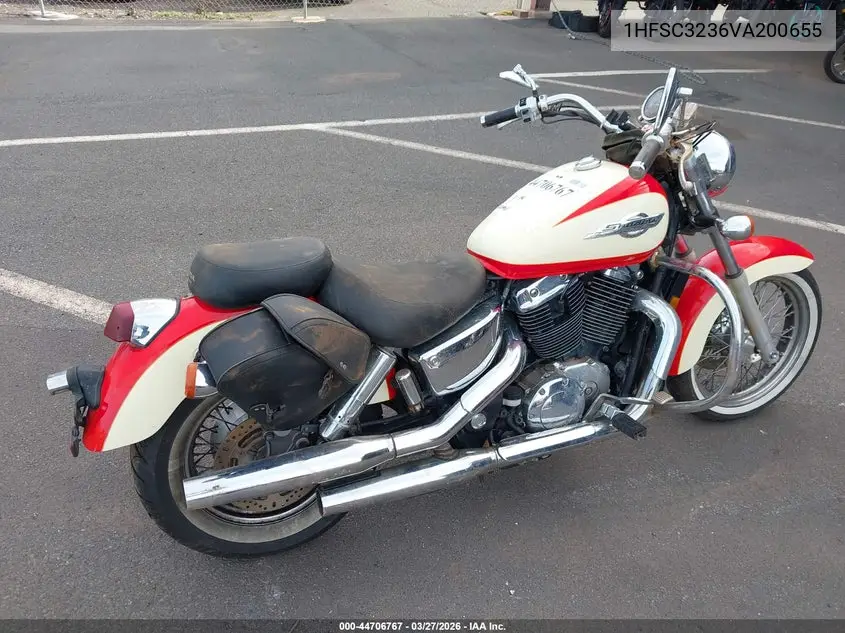 1997 Honda Vt1100 C2A/C2Ac VIN: 1HFSC3236VA200655 Lot: 44706767