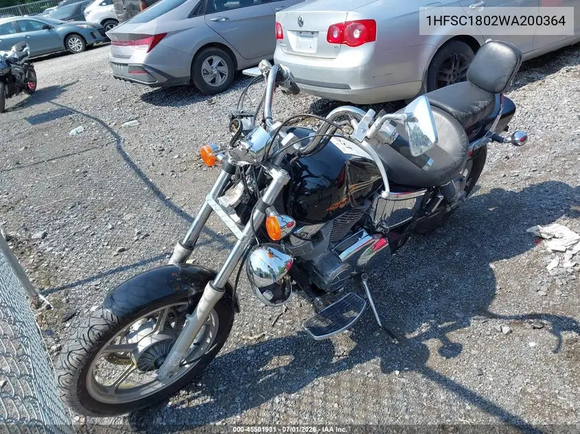 1998 Honda Vt1100 C VIN: 1HFSC1802WA200364 Lot: 45501931