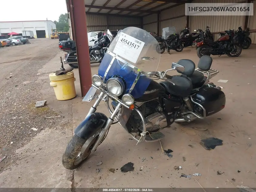 1998 Honda Vt1100 Ct VIN: 1HFSC3706WA001654 Lot: 45543517