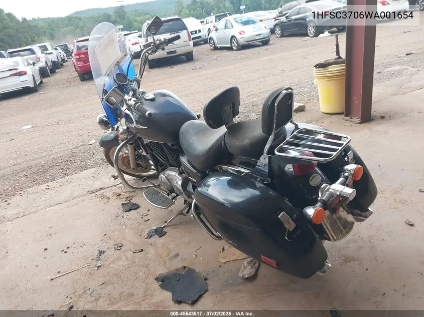 1998 Honda Vt1100 Ct VIN: 1HFSC3706WA001654 Lot: 45543517