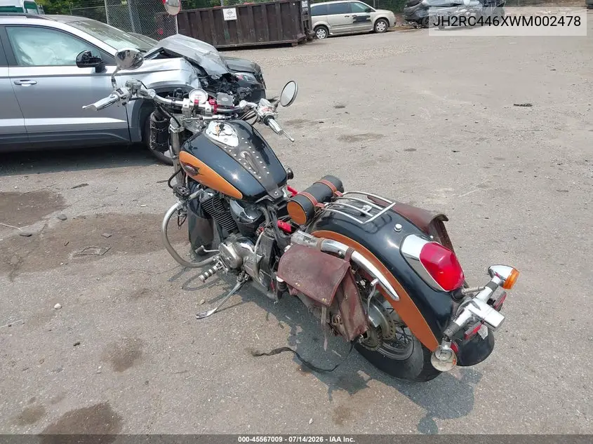 1998 Honda Vt750 Cd2 VIN: JH2RC446XWM002478 Lot: 45567009