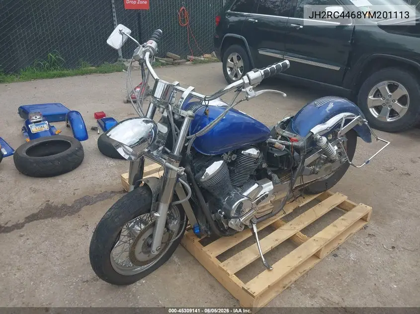 2000 Honda Vt750 Cd2 VIN: JH2RC4468YM201113 Lot: 45309141