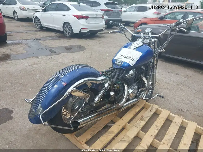 2000 Honda Vt750 Cd2 VIN: JH2RC4468YM201113 Lot: 45309141