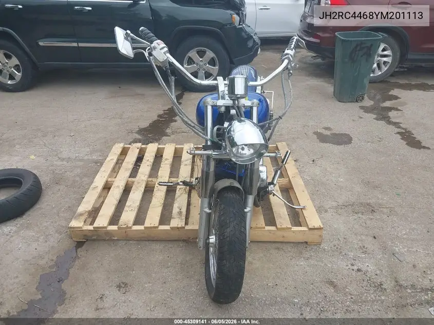 2000 Honda Vt750 Cd2 VIN: JH2RC4468YM201113 Lot: 45309141