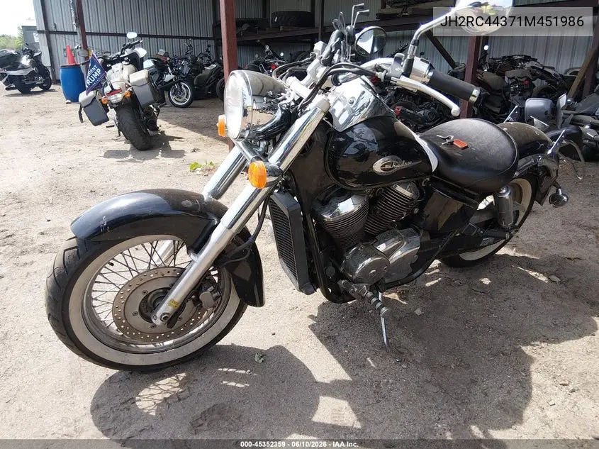 2001 Honda Vt750 Cd VIN: JH2RC44371M451986 Lot: 45352359
