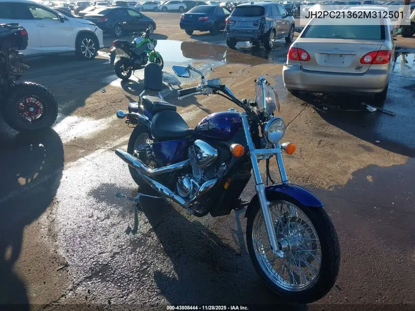 2002 Honda Vt600 Cd VIN: JH2PC21362M312501 Lot: 43808444