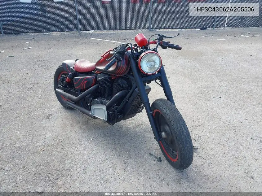 2002 Honda Vt1100 C2 VIN: 1HFSC43062A205506 Lot: 43980957