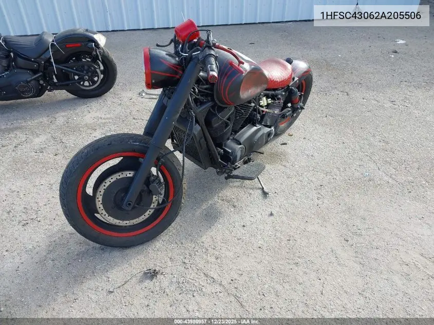 2002 Honda Vt1100 C2 VIN: 1HFSC43062A205506 Lot: 43980957
