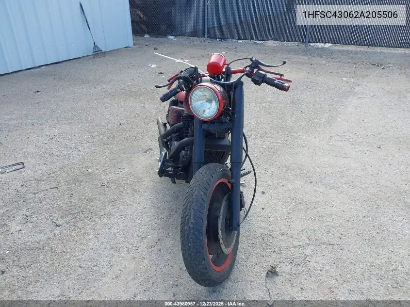 2002 Honda Vt1100 C2 VIN: 1HFSC43062A205506 Lot: 43980957