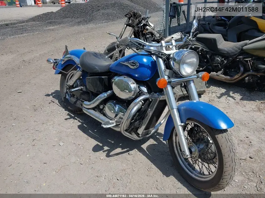 2002 Honda Vt750 Cdd VIN: JH2RC44F42M011588 Lot: 44871163