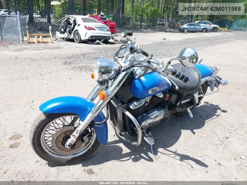 2002 Honda Vt750 Cdd VIN: JH2RC44F42M011588 Lot: 44871163