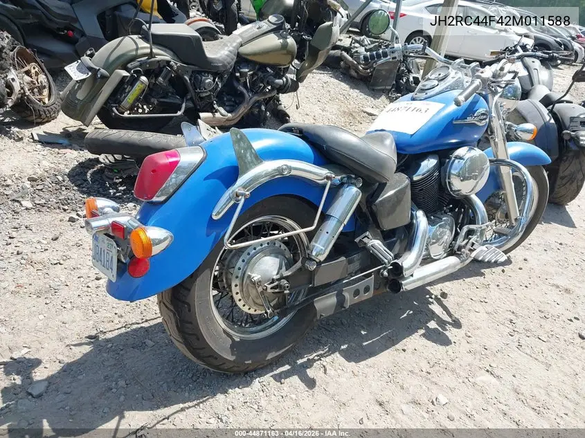 2002 Honda Vt750 Cdd VIN: JH2RC44F42M011588 Lot: 44871163