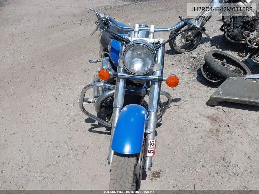 2002 Honda Vt750 Cdd VIN: JH2RC44F42M011588 Lot: 44871163