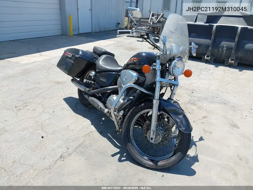 2002 Honda Vt600 C VIN: JH2PC21192M310045 Lot: 45173232