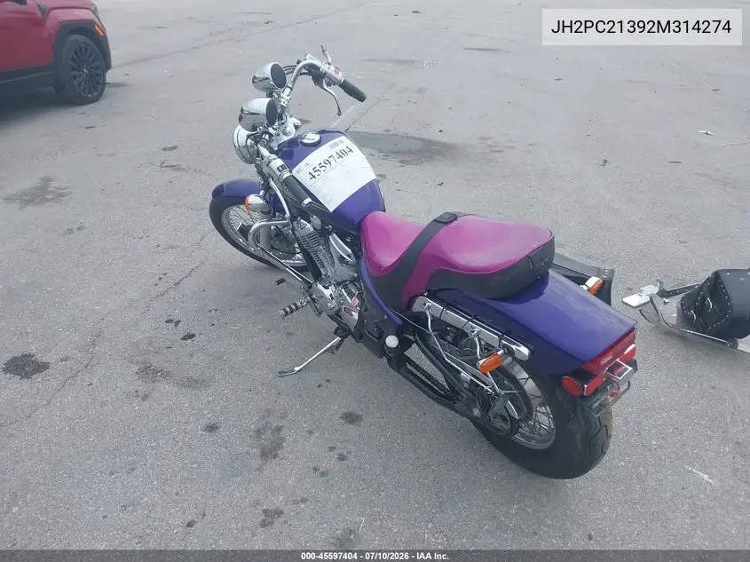 2002 Honda Vt600 Cd VIN: JH2PC21392M314274 Lot: 45597404
