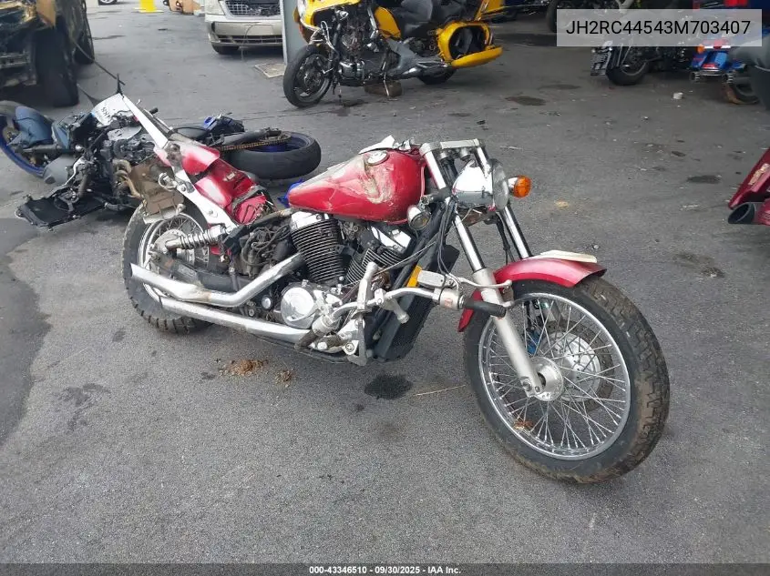 2003 Honda Vt750 Dcb VIN: JH2RC44543M703407 Lot: 43346510