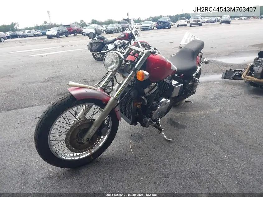 2003 Honda Vt750 Dcb VIN: JH2RC44543M703407 Lot: 43346510