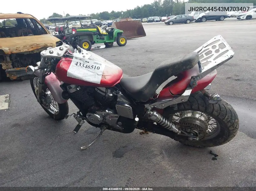 2003 Honda Vt750 Dcb VIN: JH2RC44543M703407 Lot: 43346510