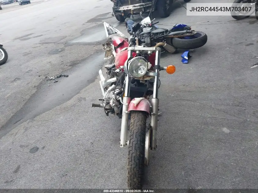 2003 Honda Vt750 Dcb VIN: JH2RC44543M703407 Lot: 43346510