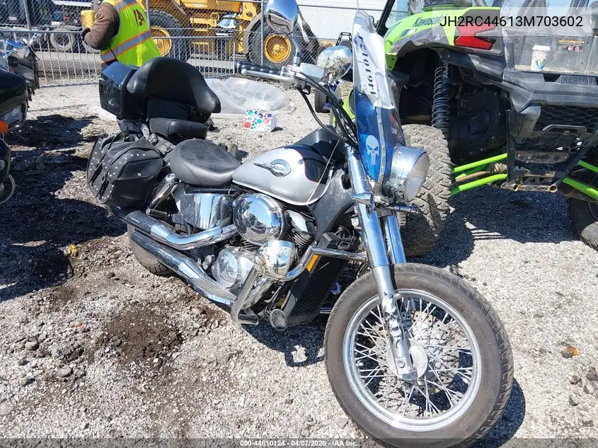 2003 Honda Vt750 Cdc VIN: JH2RC44613M703602 Lot: 44610124