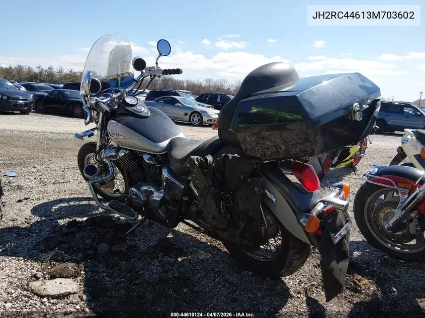 2003 Honda Vt750 Cdc VIN: JH2RC44613M703602 Lot: 44610124