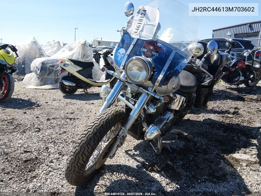 2003 Honda Vt750 Cdc VIN: JH2RC44613M703602 Lot: 44610124