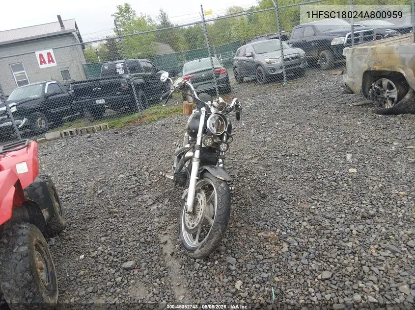 2004 Honda Vt1100 C VIN: 1HFSC18024A800959 Lot: 45052743