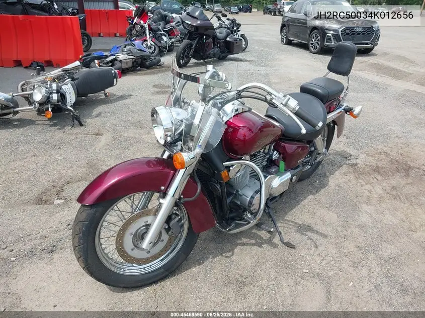 2004 Honda Vt750 C VIN: JH2RC50034K012656 Lot: 45469590
