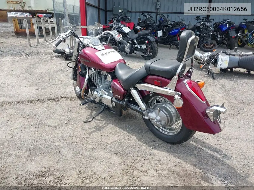 2004 Honda Vt750 C VIN: JH2RC50034K012656 Lot: 45469590