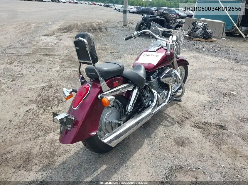 2004 Honda Vt750 C VIN: JH2RC50034K012656 Lot: 45469590
