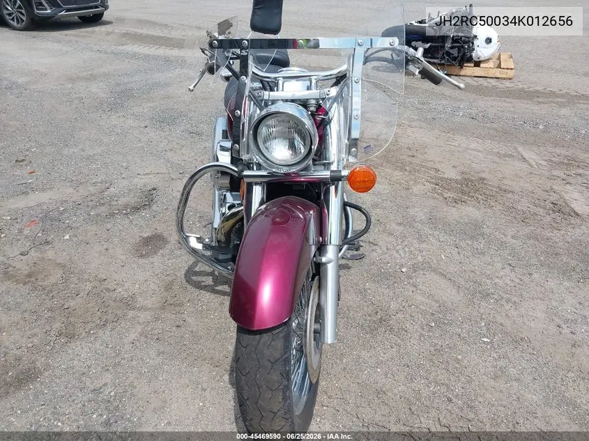 2004 Honda Vt750 C VIN: JH2RC50034K012656 Lot: 45469590