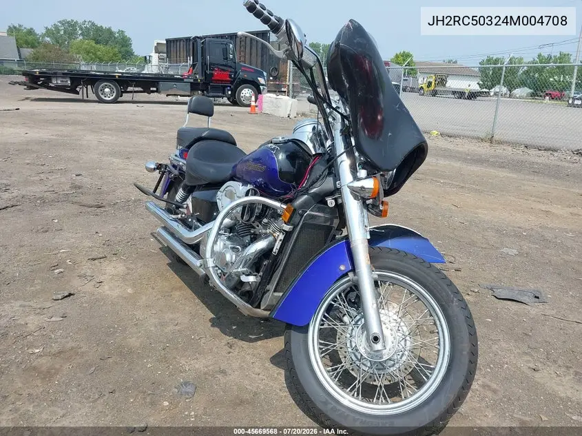 2004 Honda Vt750 Ca VIN: JH2RC50324M004708 Lot: 45669568