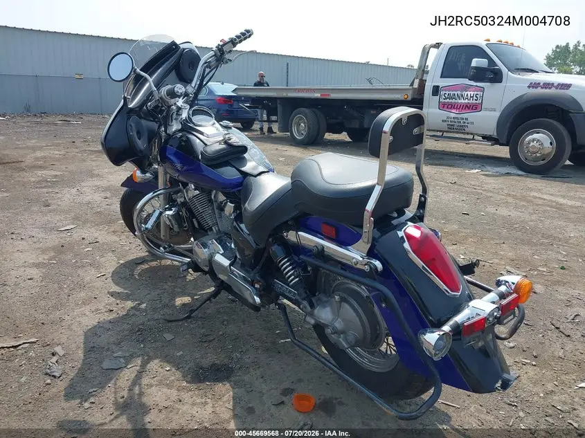 2004 Honda Vt750 Ca VIN: JH2RC50324M004708 Lot: 45669568