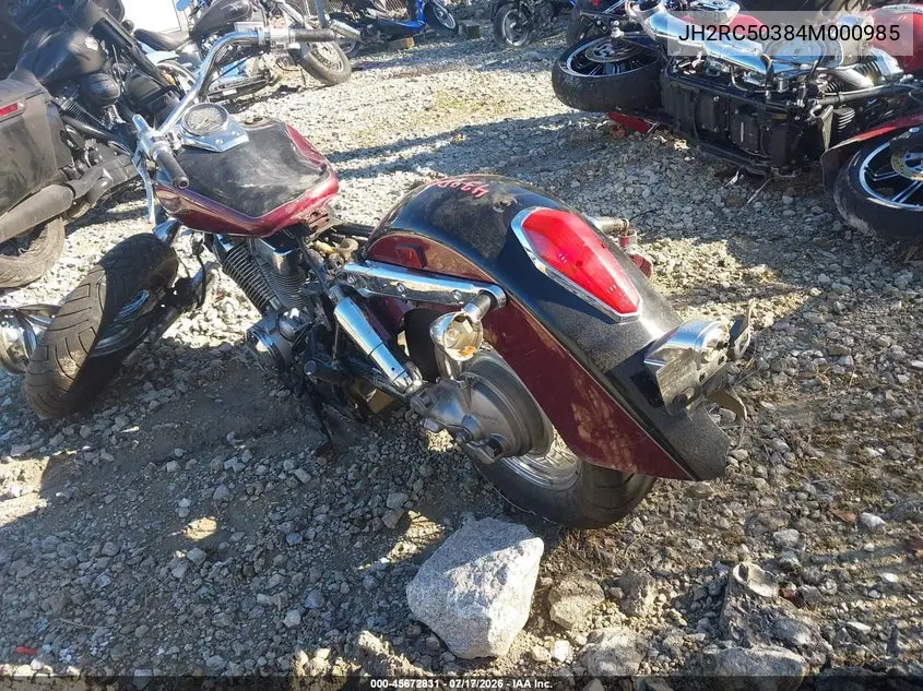 2004 Honda Vt750 Ca VIN: JH2RC50384M000985 Lot: 45672831