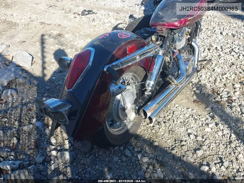 2004 Honda Vt750 Ca VIN: JH2RC50384M000985 Lot: 45672831