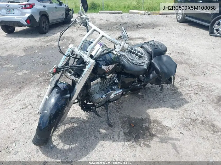 2005 Honda Vt750 C VIN: JH2RC500X5M100058 Lot: 43206754