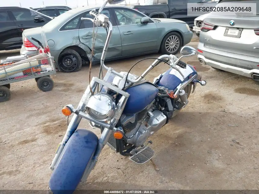 2005 Honda Vt1300 S VIN: 1HFSC52085A209648 Lot: 44086472